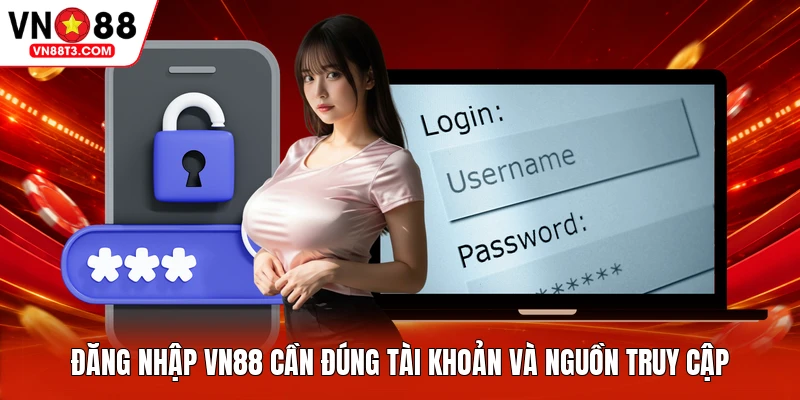 Đăng nhập VN88 cần đúng tài khoản và nguồn truy cập