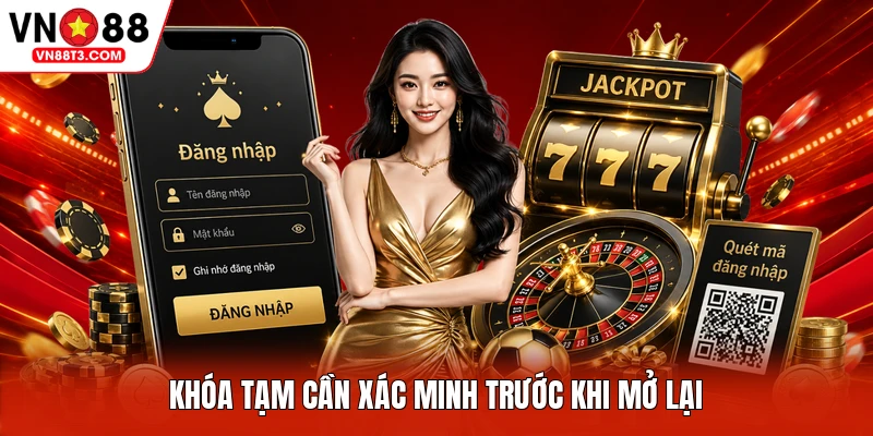 Khóa tạm cần xác minh trước khi mở lại